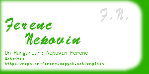 ferenc nepovin business card